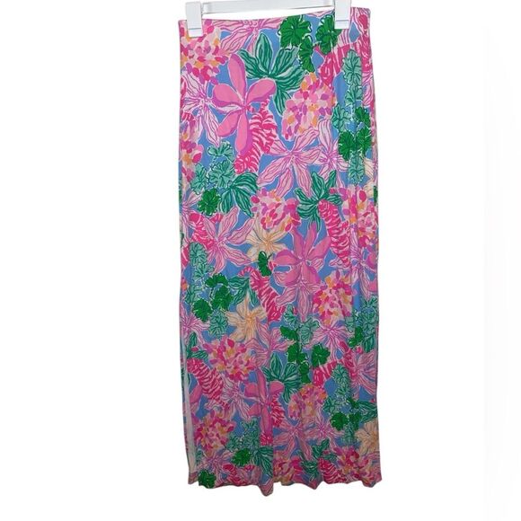 LILLY PULITZER Minka Maxi Skirt Set in Tigers Lair Tropical Floral Pattern - Picture 5 of 9